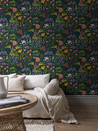 1791 Gocken Jobs Rabarber Multi and Black Wallpaper by Boråstapeter