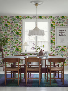 1792 Gocken Jobs Rabarber Multi and White Wallpaper by Boråstapeter