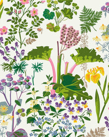 1792 Gocken Jobs Rabarber Multi and White Wallpaper by Boråstapeter