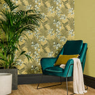1804-117-01 Hummingbird Aurora Wallpaper by 1838 Wallcoverings