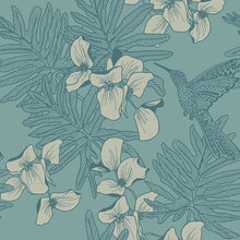 1804-117-03 Hummingbird Aurora Wallpaper by 1838 Wallcoverings