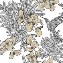 1804-117-06 Hummingbird Aurora Wallpaper by 1838 Wallcoverings