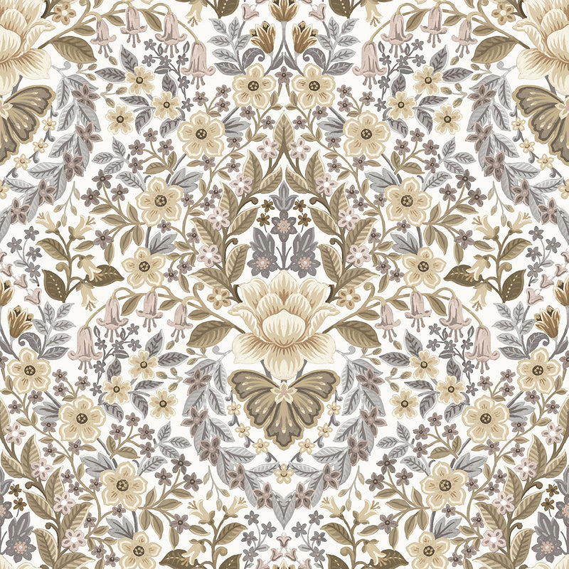 18516 Floral Damask Into The Wild Wallpaper by Galerie