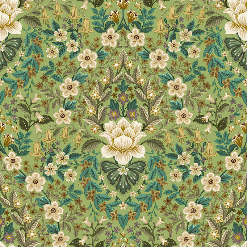 18517 Floral Damask Into The Wild Wallpaper by Galerie