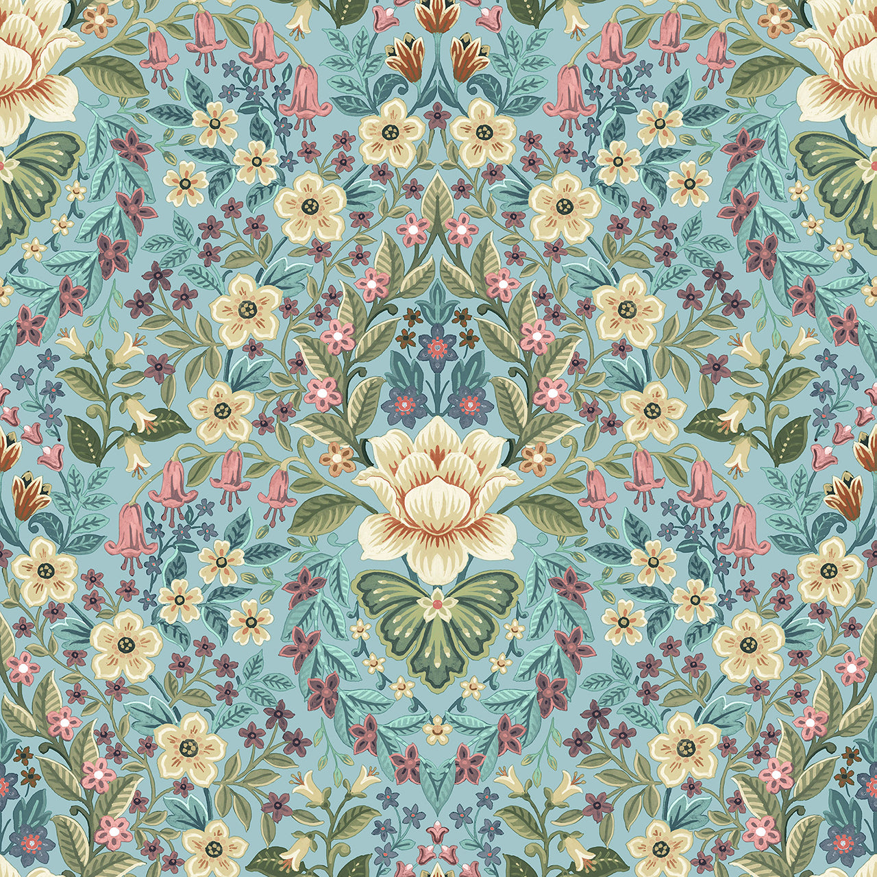 18518 Floral Damask Into The Wild Wallpaper by Galerie