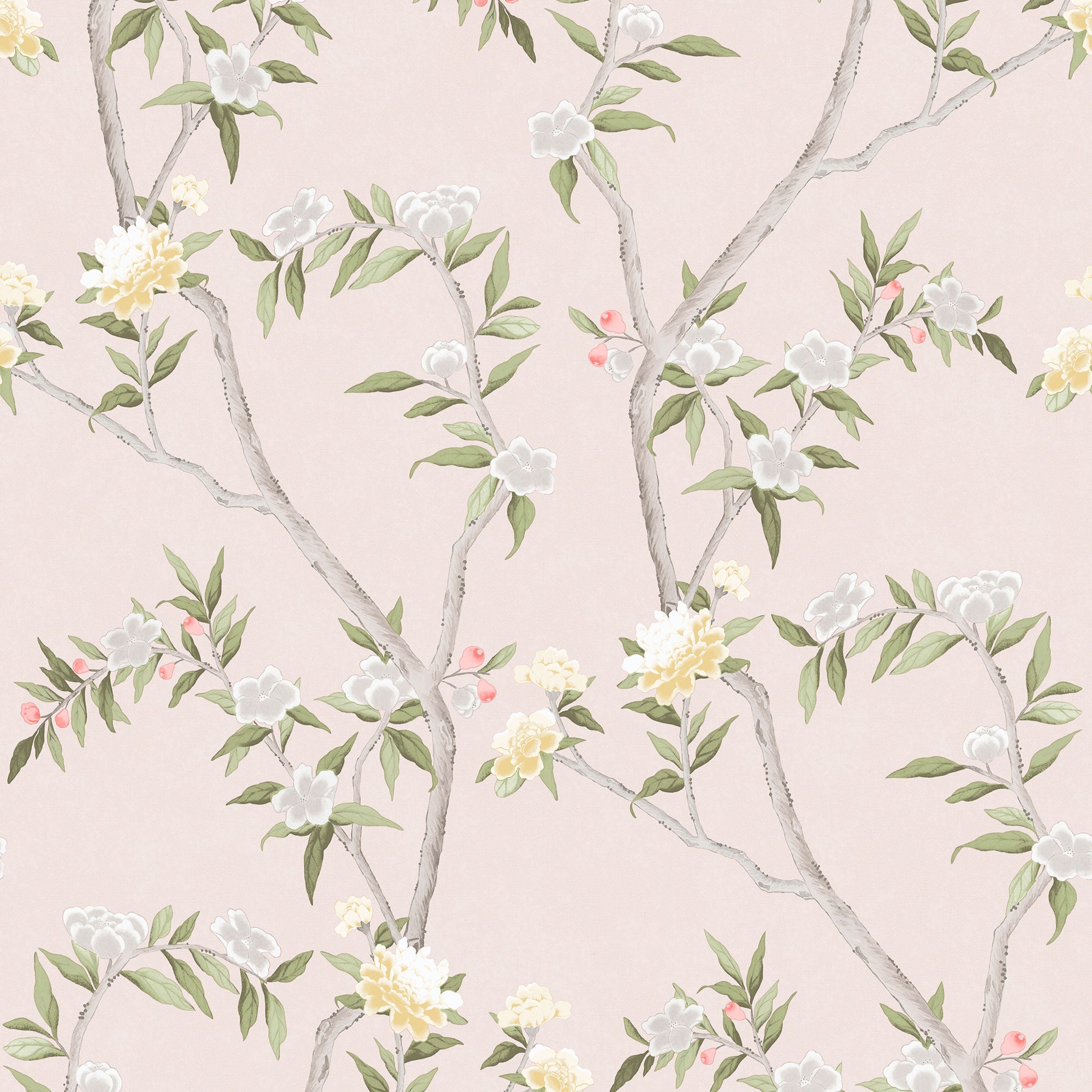 1900-4 Chinoiserie Spring Blossom Wallpaper By Galerie