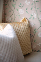 1901 Paradise Birds Light Pink and Green Icons Wallpaper by Boråstapeter