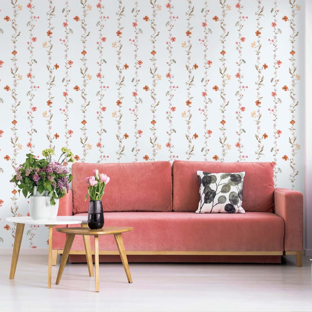 1902-1 Vertical Garden Spring Blossom Wallpaper By Galerie