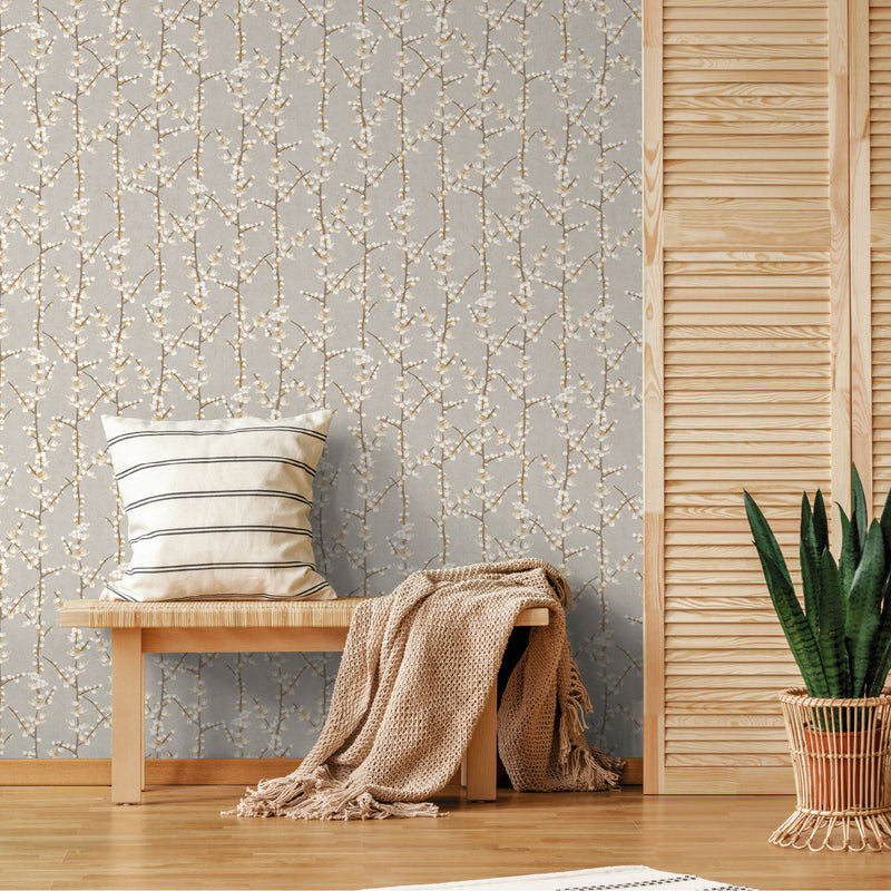 1904-4 Sakura Row Spring Blossom Wallpaper By Galerie