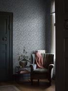 1904 Rosewood Night Dark Blue Dreamy Escape Wallpaper by Boråstapeter