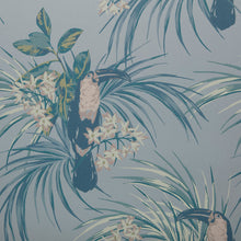 1907-135-01 Le Toucan Pale Blue Elodie Wallpaper by 1838 Wallcoverings