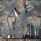 1907-135-05 Le Toucan Charcoal Elodie Wallpaper by 1838 Wallcoverings