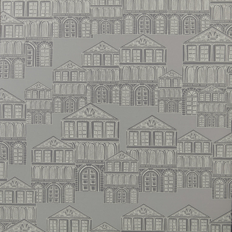1907-137-04 Maison Soft Grey Elodie Wallpaper by 1838 Wallcoverings