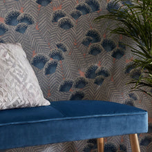 1907-138-01 Clarice Soft Blue Elodie Wallpaper by 1838 Wallcoverings