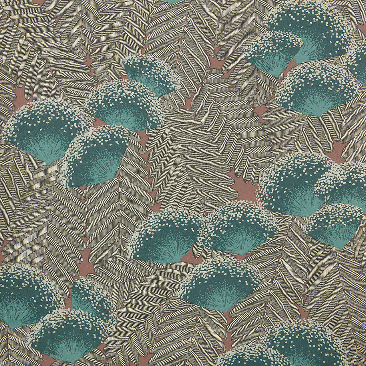 1907-138-04 Clarice Cantaloupe Elodie Wallpaper by 1838 Wallcoverings