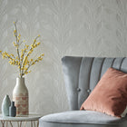 1907-139-02 Astoria Ivory Elodie Wallpaper by 1838 Wallcoverings