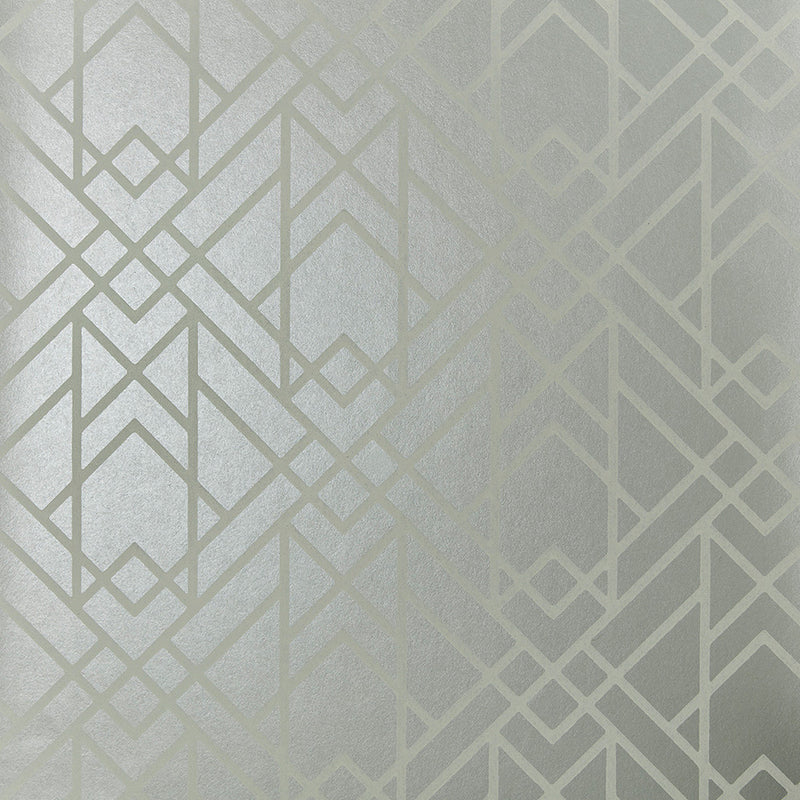 1907-140-05 Metro Soft Grey Elodie Wallpaper by 1838 Wallcoverings
