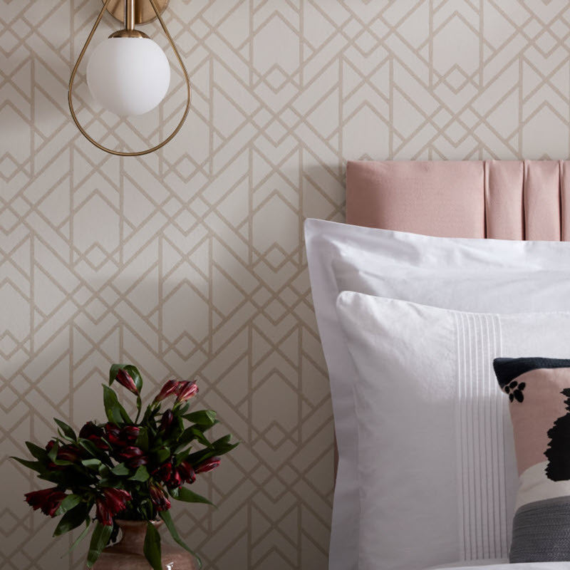 1907-140-06 Metro Sand Elodie Wallpaper by 1838 Wallcoverings