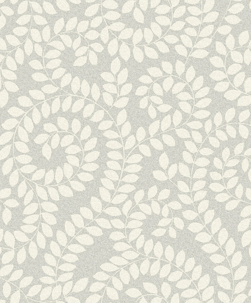 1927 Valentino Grey Leaf Wallpaper by Belgravia Zambaiti Parati