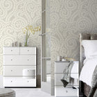 1927 Valentino Grey Leaf Wallpaper by Belgravia Zambaiti Parati