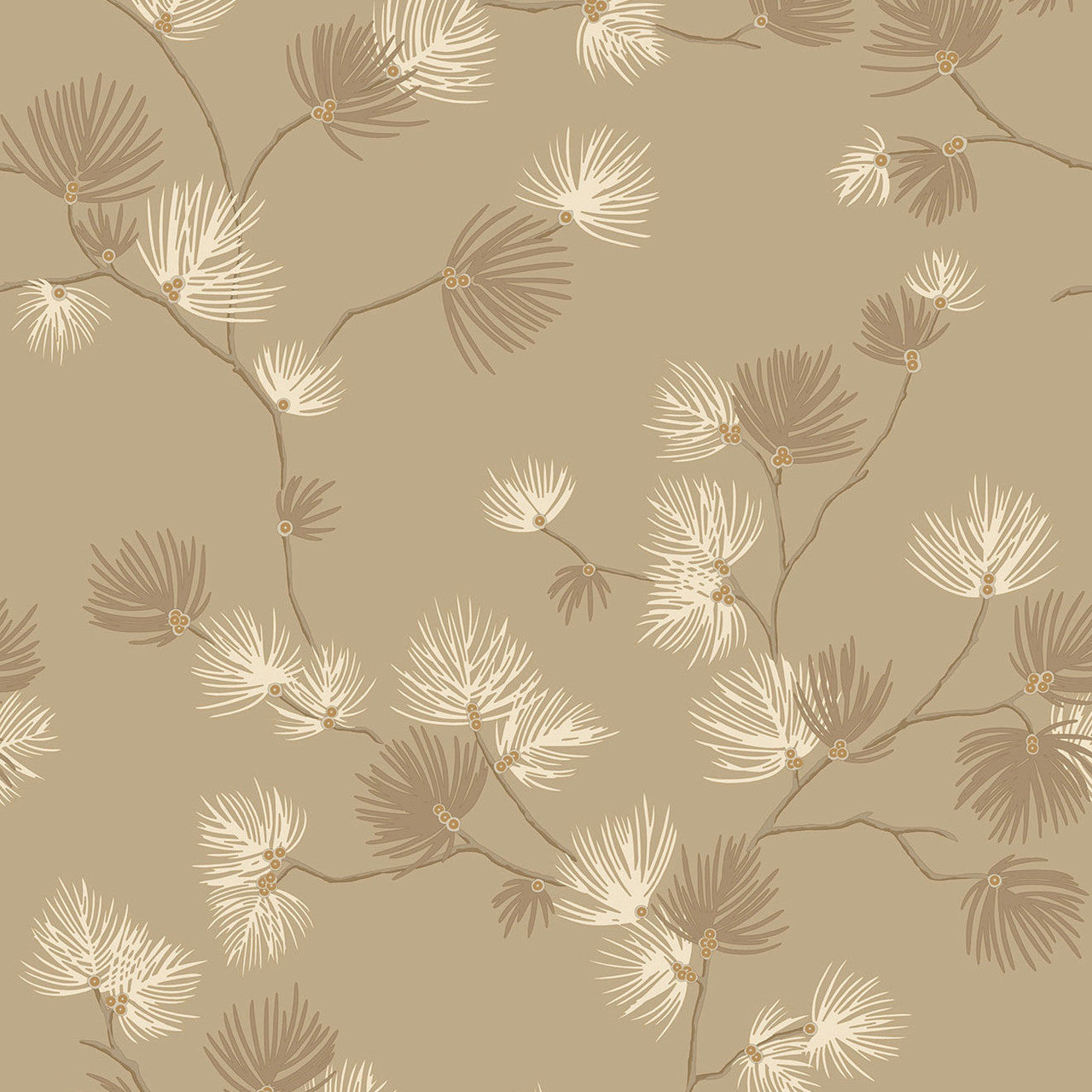GB 1933 Valentino Pine Trail Champagne Wallpaper by Belgravia