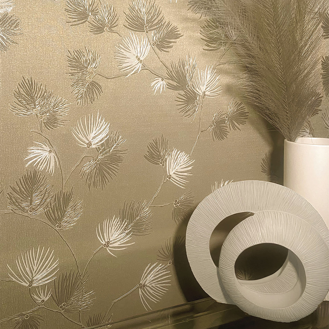 GB 1933 Valentino Pine Trail Champagne Wallpaper by Belgravia