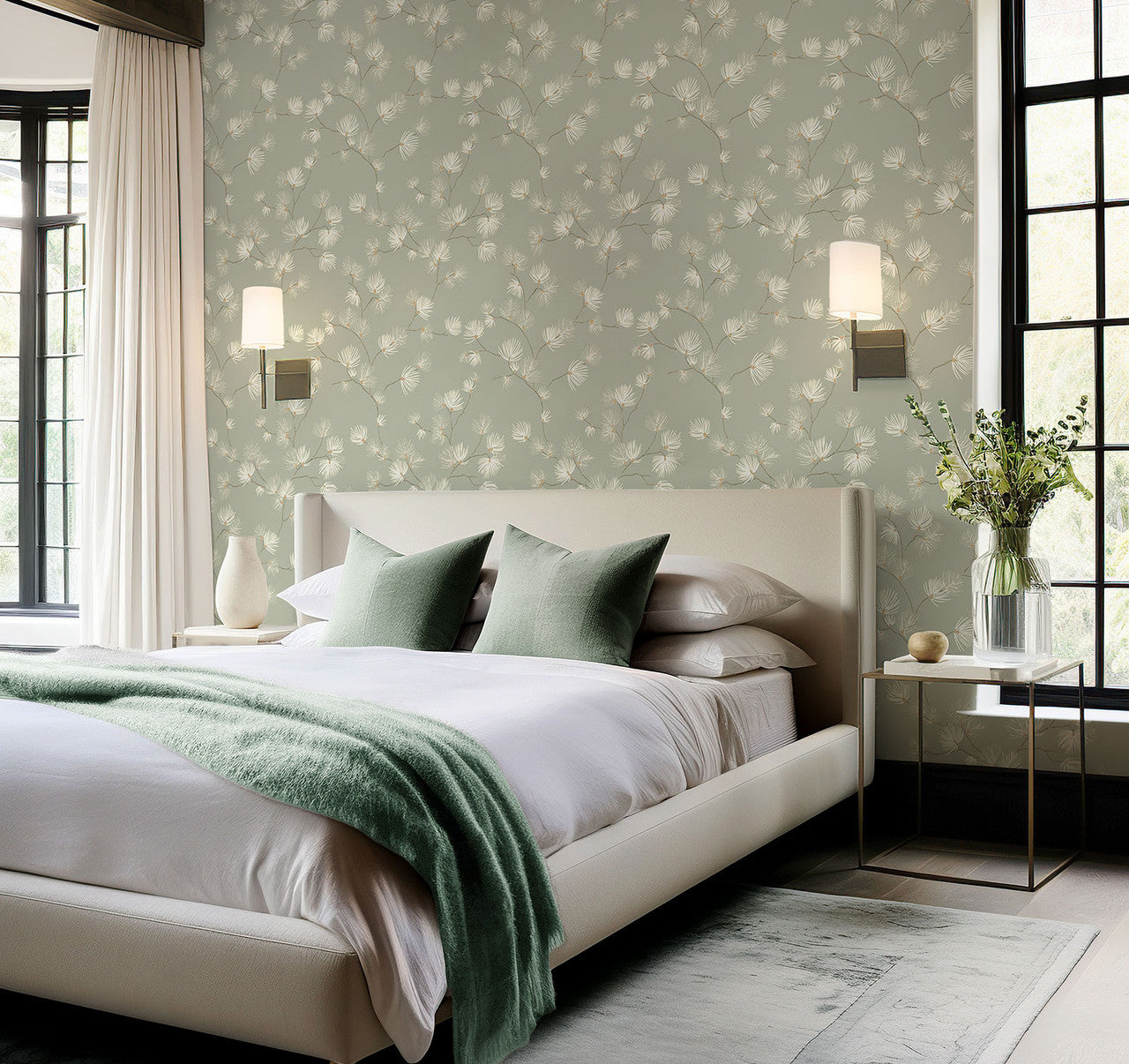 GB 1936 Valentino Pine Trail Green Wallpaper by Belgravia