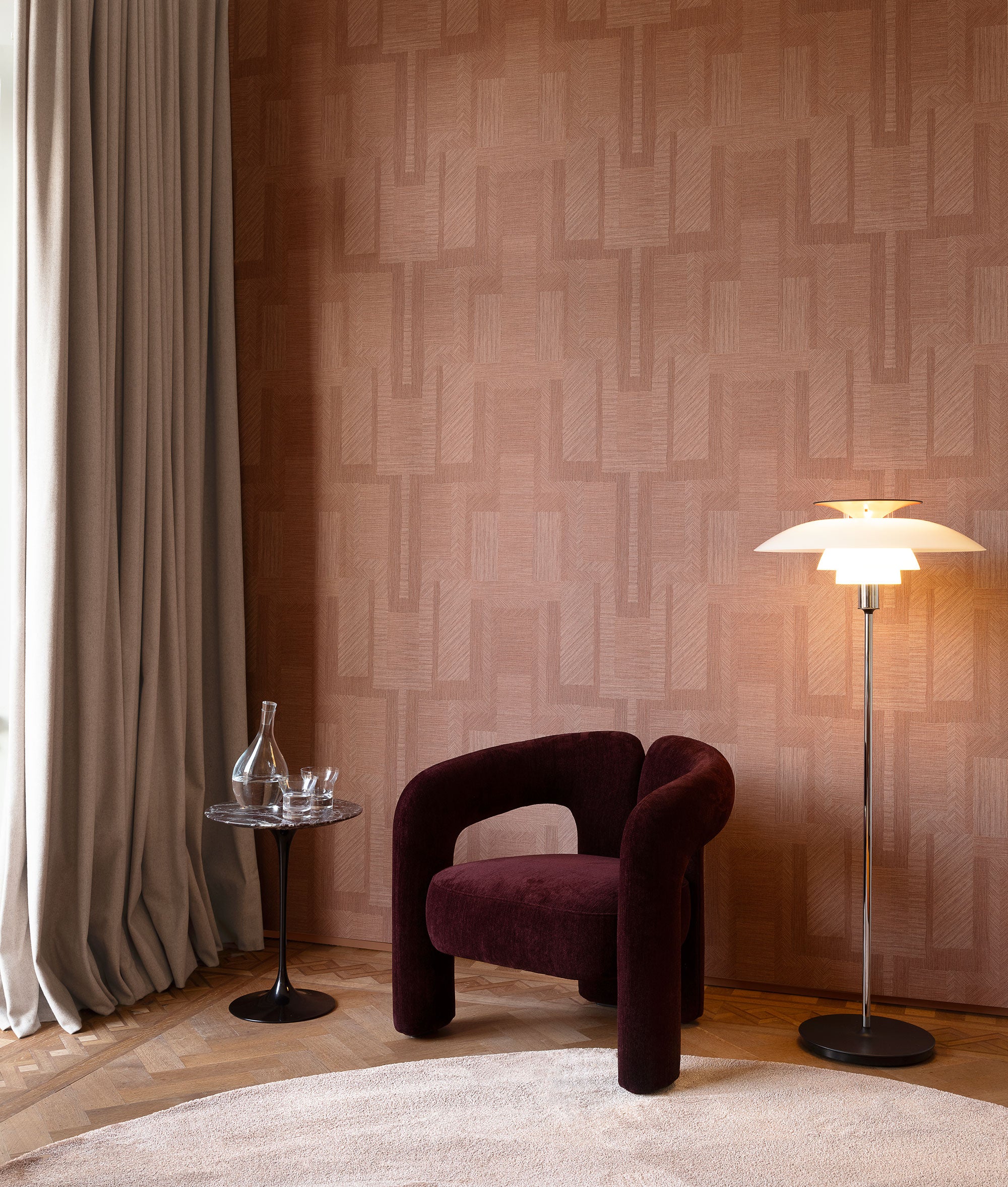 19423 Gizeh Burgundy Essentials Luxor Wallpaper by Arte