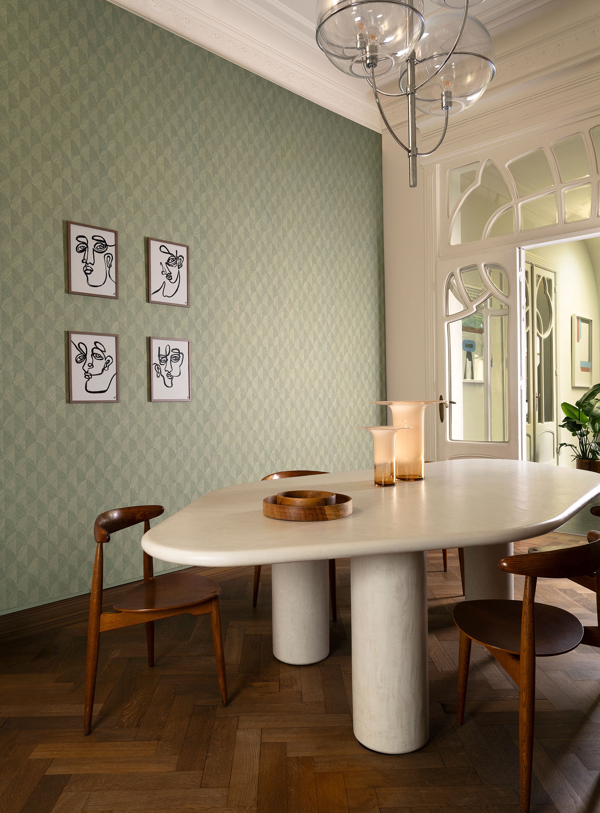 19430 Horus Teal Essentials Luxor Wallpaper by Arte