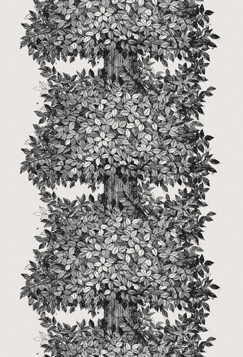 1950 Viola Gråsten Hassel Black & White Mural by Boråstapeter
