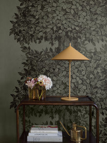 1952 Viola Gråsten Hassel Green and Brown Mural by Boråstapeter