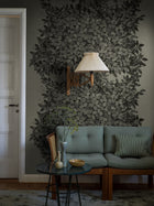 1952 Viola Gråsten Hassel Green and Brown Mural by Boråstapeter