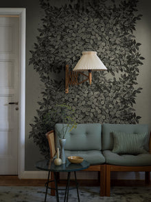 1952 Viola Gråsten Hassel Green and Brown Mural by Boråstapeter