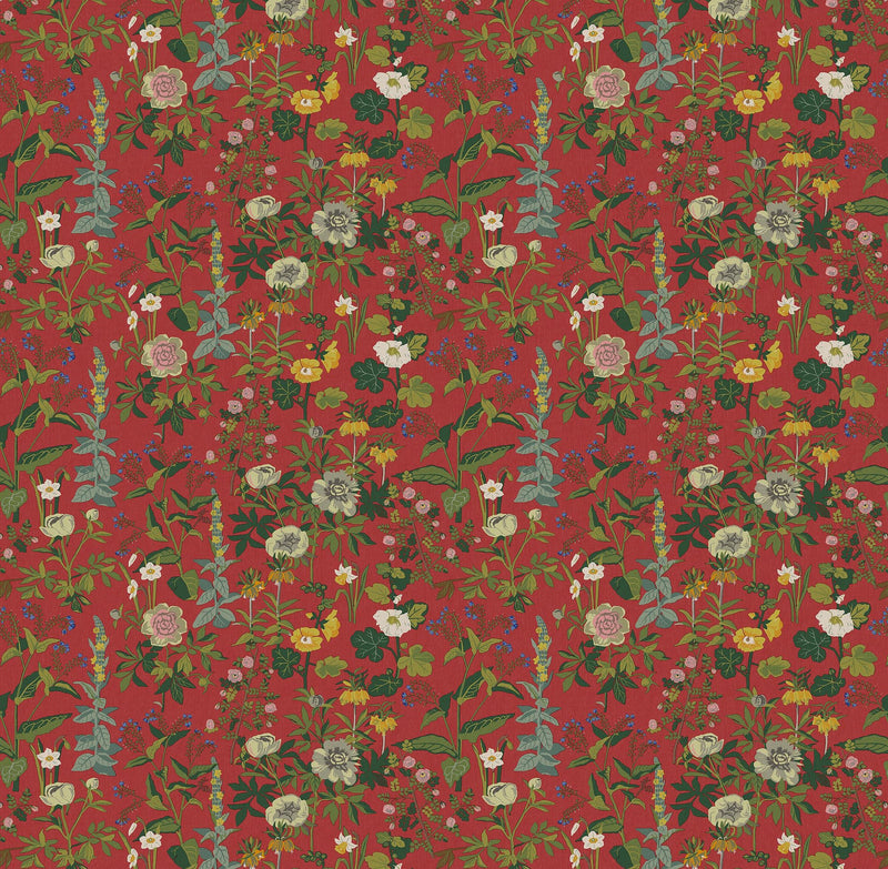 1955 Gocken Jobs Sommar Multi and Red Mural by Boråstapeter