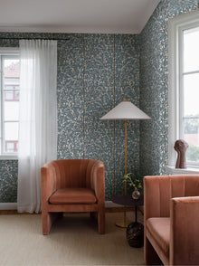 1957 Viola Gråsten Korgpil Blue Mural by Boråstapeter