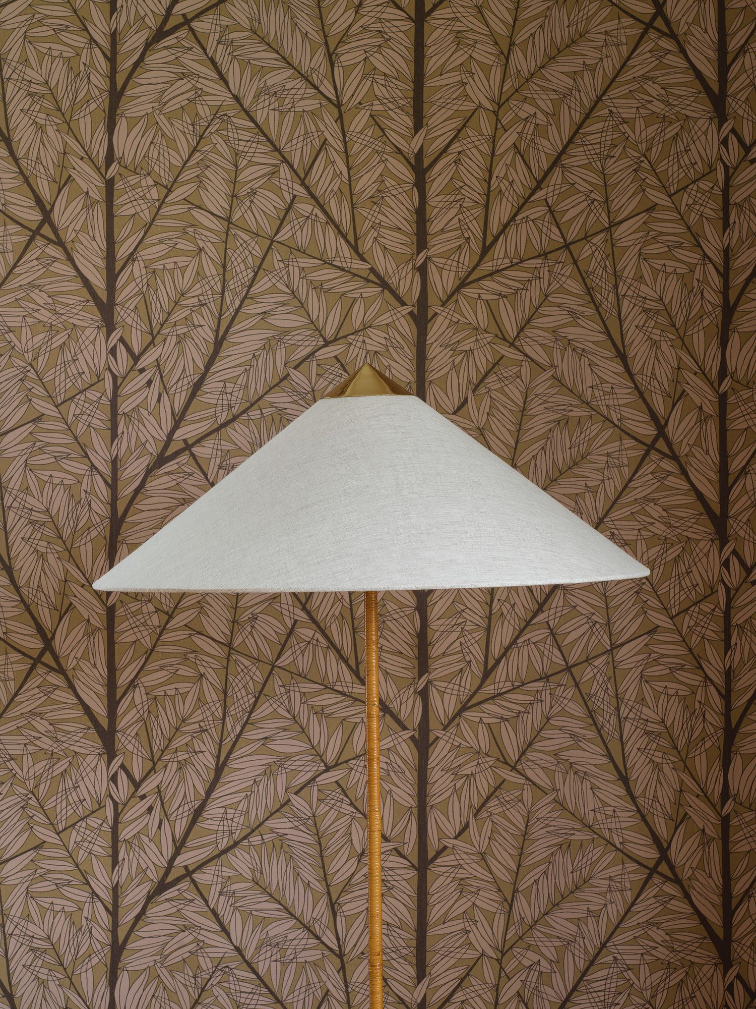 1958 Viola Gråsten Korgpil Pink and Brown Mural by Boråstapeter