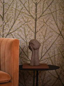 1958 Viola Gråsten Korgpil Pink and Brown Mural by Boråstapeter