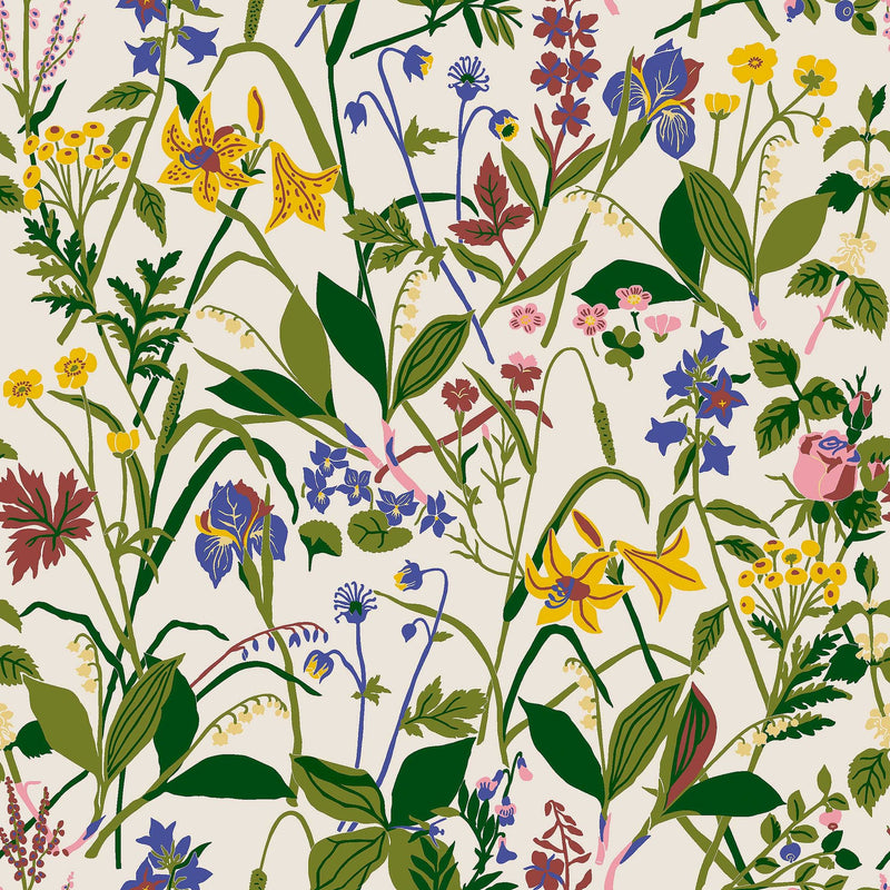 1962 Gocken Jobs Ros och Lilja Multicoloured Icons Wallpaper by Boråstapeter