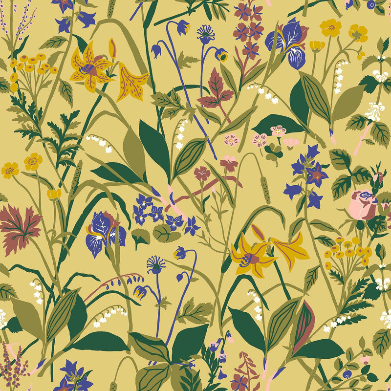 1963 Gocken Jobs Ros och Lilja Multicoloured Icons Wallpaper by Boråstapeter