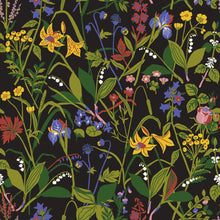 1964 Gocken Jobs Ros och Lilja Multi and Black Wallpaper by Boråstapet
