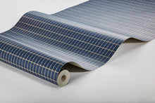 1965 Alvar Aalto M.I.T Blue and Grey Wallpaper by Boråstapeter