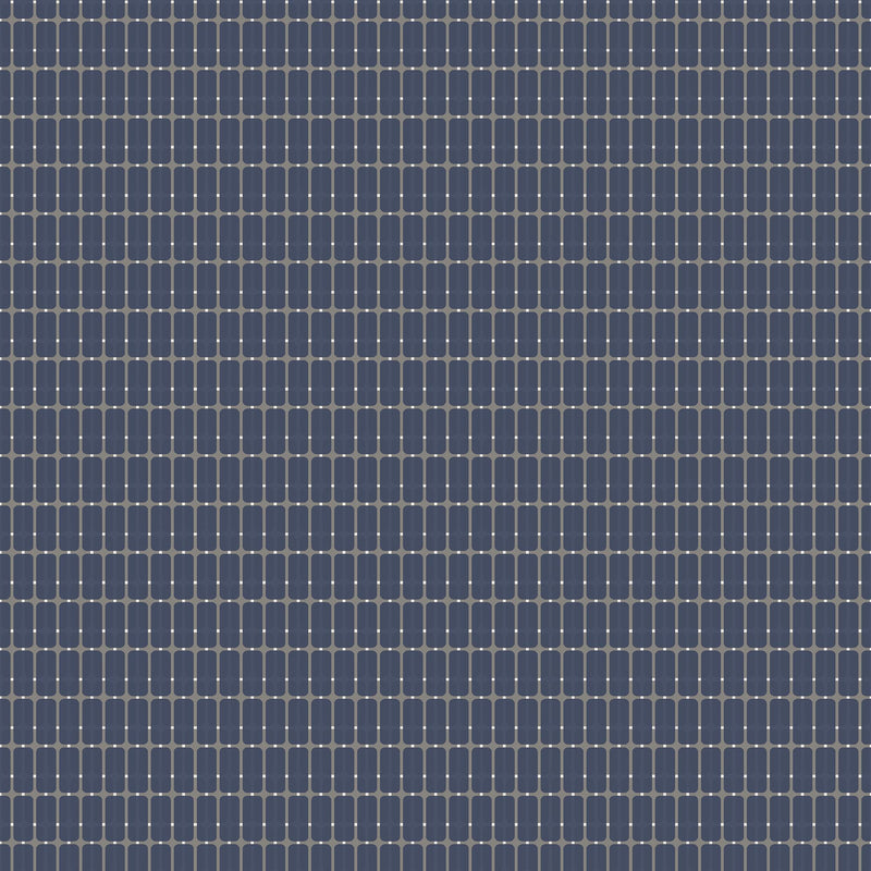 1965 Alvar Aalto M.I.T Dark Blue and Grey Graphics Wallpaper by Boråstapeter