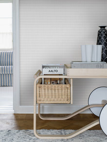 1966 Alvar Aalto M.I.T Grey Wallpaper by Boråstapeter