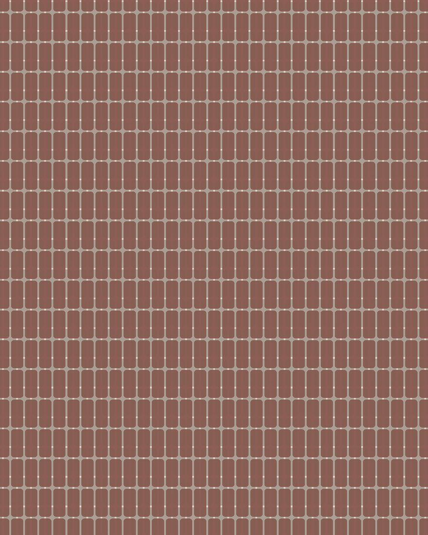 1969 Alvar Aalto M.I.T Red and Grey Wallpaper by Boråstapeter