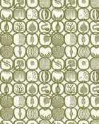 1971 Stig Lindberg Fruktlåda Green Wallpaper by Boråstapeter