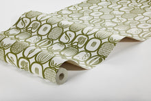 1971 Stig Lindberg Fruktlåda Green Wallpaper by Boråstapeter