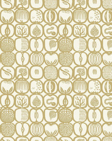 1972 Stig Lindberg Fruktlåda Yellow Wallpaper by Boråstapeter