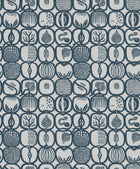 1973 Stig Lindberg Fruktlåda Blue Wallpaper by Boråstapeter