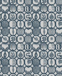 1973 Stig Lindberg Fruktlåda Blue Wallpaper by Boråstapeter