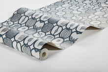 1973 Stig Lindberg Fruktlåda Blue Wallpaper by Boråstapeter